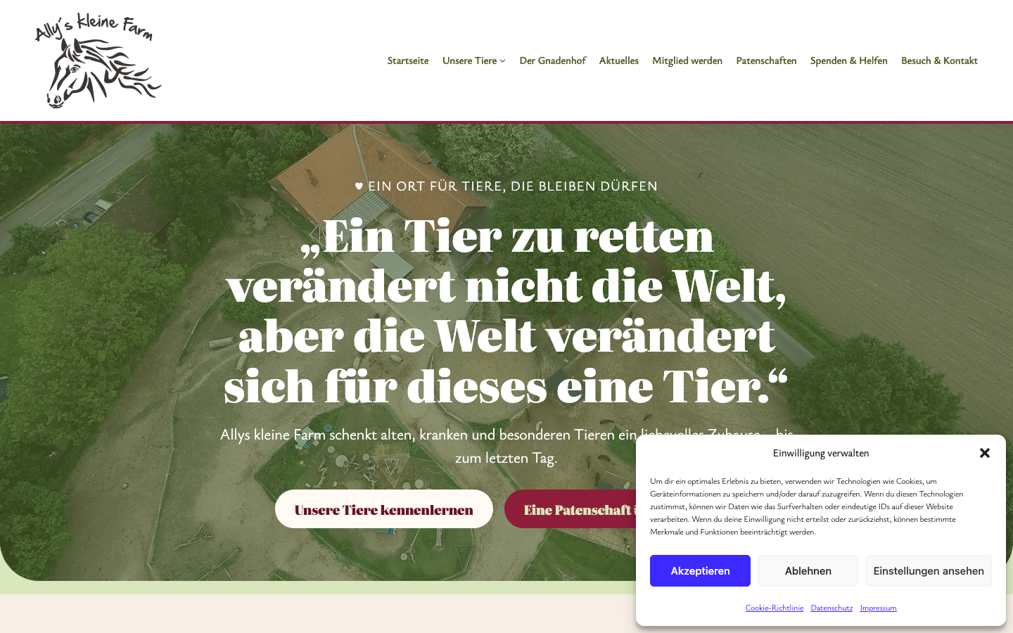 Vorschau der Website von Ally's kleiner Farm